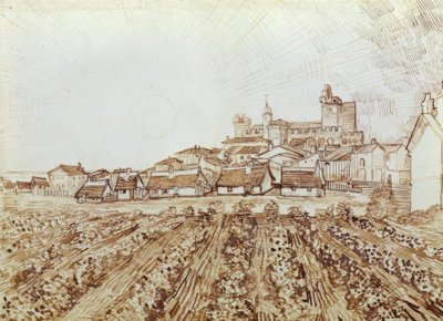 Uitzicht op Saintes-Maries door Vincent van Gogh