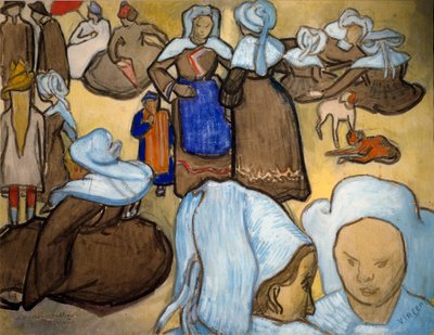 Bretonse vrouwen door Vincent van Gogh