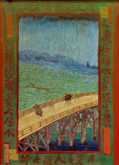 Brug in de regen door Vincent van Gogh