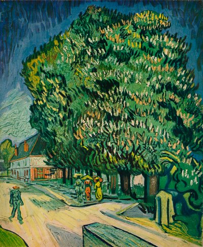 Kastanjebomen in bloei, 1890 door Vincent van Gogh