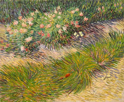 Hoek van de tuin met vlinders door Vincent van Gogh