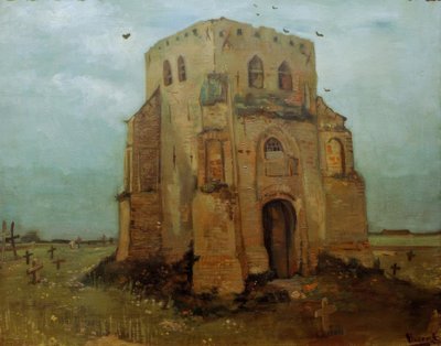 De oude kerktoren van Nuenen, het boerenkerkhof door Vincent van Gogh