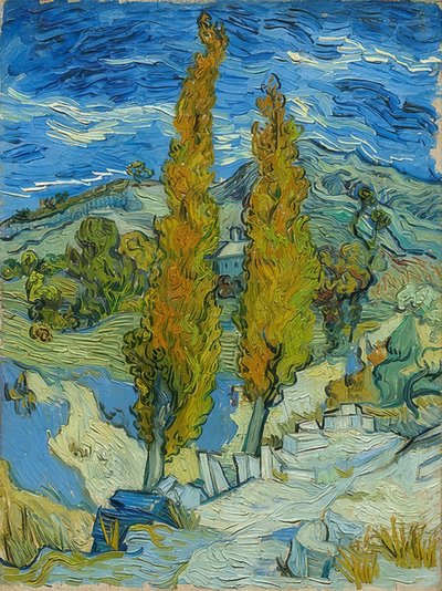 De populieren in Saint-Rémy door Vincent van Gogh