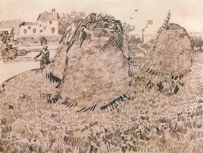 De hooibergen door Vincent van Gogh