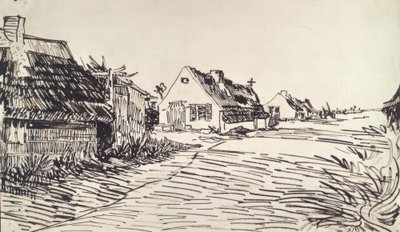 Dorpsstraat door Vincent van Gogh