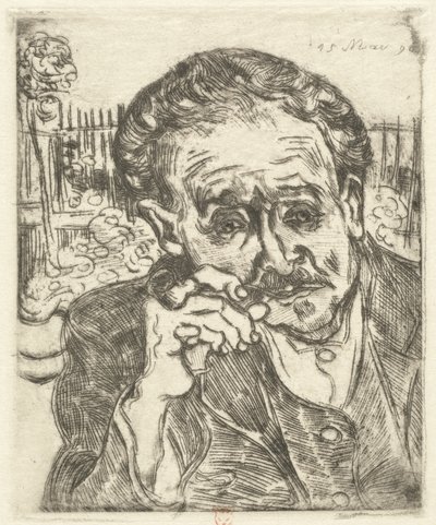 Dr. Gachet Man met een Pijp, 1890 door Vincent van Gogh