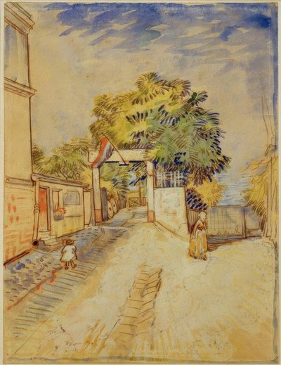 Ingang naar de Moulin de la Galette door Vincent van Gogh