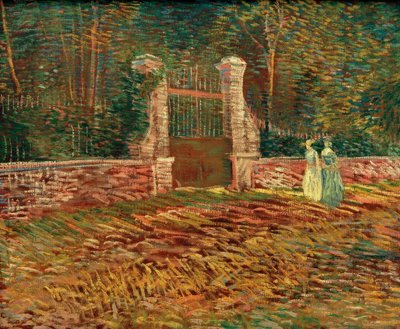 Ingang van het park Voyer d’Argenson in Asnières door Vincent van Gogh