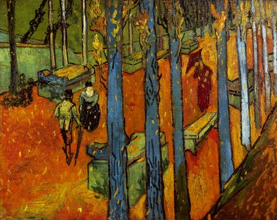 Vallende bladeren (Les Alyscamps) door Vincent van Gogh
