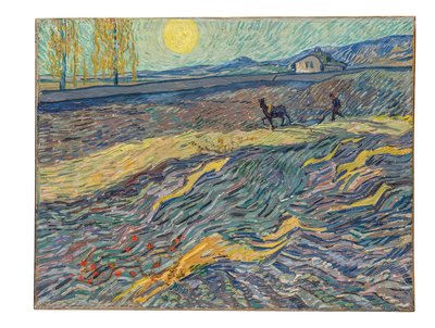 Boer in een veld, 1889 door Vincent van Gogh