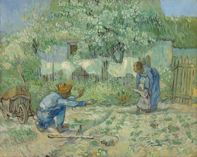Eerste stappen na Millet, 1890 door Vincent van Gogh