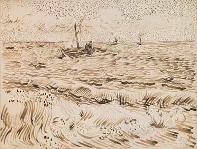 Vissersboten bij Saintes-Maries-de-la-Mer door Vincent van Gogh