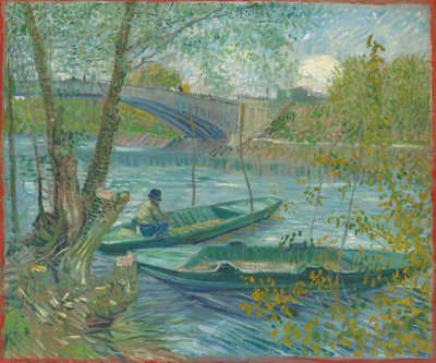 Vissen in de lente, de Pont de Clichy (Asnières) door Vincent van Gogh