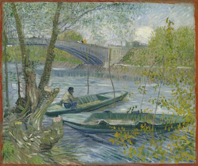 Vissen in de lente, de Pont de Clichy Asnières, 1887 door Vincent van Gogh