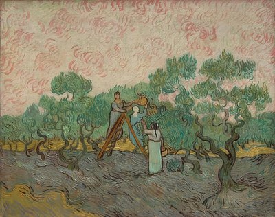 Vrouwen bij de olijvenoogst. 1889 door Vincent van Gogh