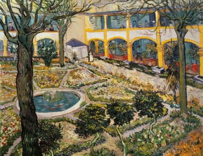 Tuin van het ziekenhuis in Arles door Vincent van Gogh