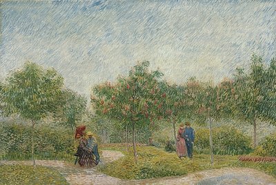 Tuin met paren: Square Saint-Pierre door Vincent van Gogh