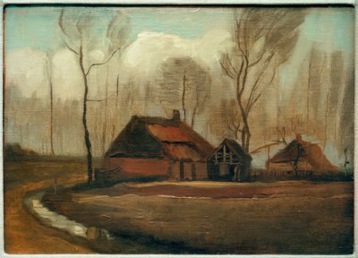 Boerderij na de regen door Vincent van Gogh