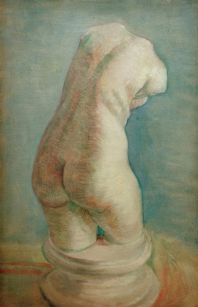Gipstorso (vrouwelijk) in rugaanzicht door Vincent van Gogh