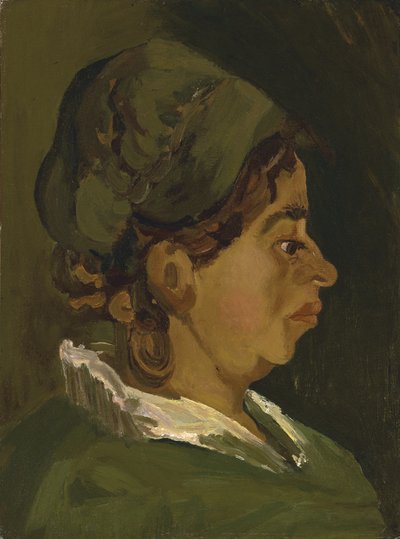 Hoofd van een boerin: rechterprofiel (1884) door Vincent van Gogh