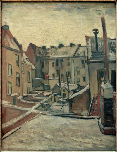 Achtertuinen in Antwerpen door Vincent van Gogh