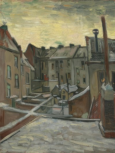 Achterhoven in Antwerpen. 1885-86 door Vincent van Gogh