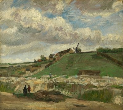 Heuvel van Montmartre met steengroeve door Vincent van Gogh
