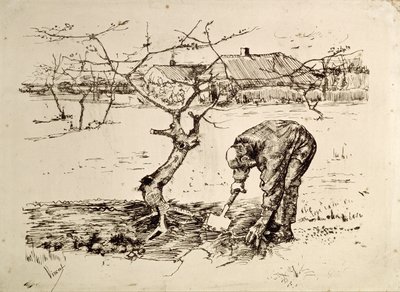 In de boomgaard, 1883 door Vincent van Gogh