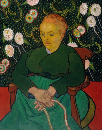 La Berceuse Vrouw die een Wieg Schommelt, Augustine-Alix Pellicot Roulin door Vincent van Gogh