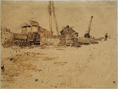 Spoorterrein door Vincent van Gogh