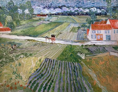 Landschap bij Auvers na regen door Vincent van Gogh