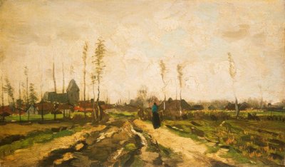Landschap met Kerk en Huizen door Vincent van Gogh