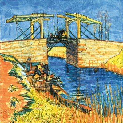 Le Pont de Langlois in Arles, 1888 door Vincent van Gogh