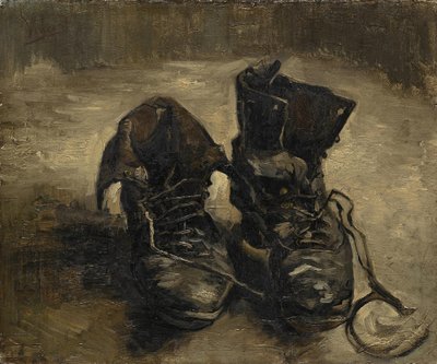 "De zwarte laarzen" of "De oude schoenen" Schilderij van Vincent van Gogh (1853-1890). 1886. Vincent Van Gogh Museum. Amsterdam door Vincent van Gogh