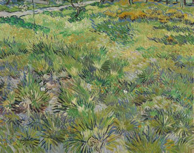 Lang gras met vlinders door Vincent van Gogh
