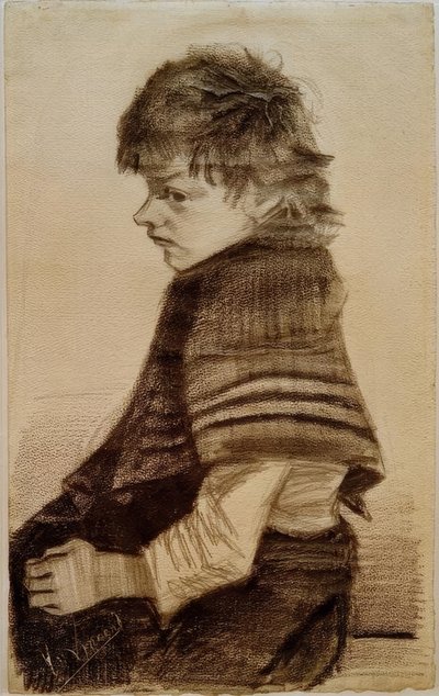 Meisje met omslagdoek door Vincent van Gogh