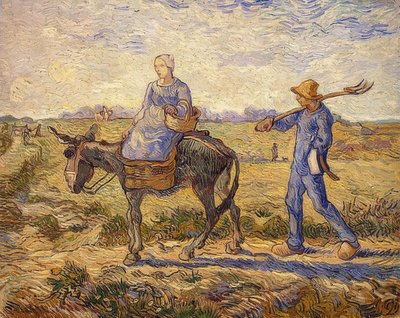 Ochtend. Op weg naar het werk door Vincent van Gogh