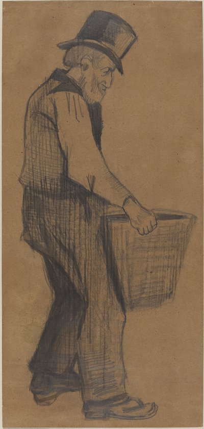 Oude man met een emmer door Vincent van Gogh