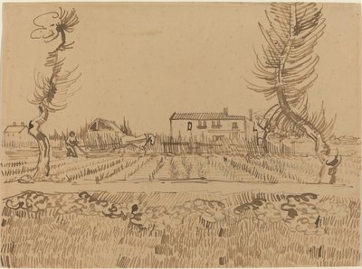 Ploeger in de Velden bij Arles, 1888 door Vincent van Gogh