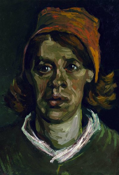 Portret van boerin met rode kap door Vincent van Gogh