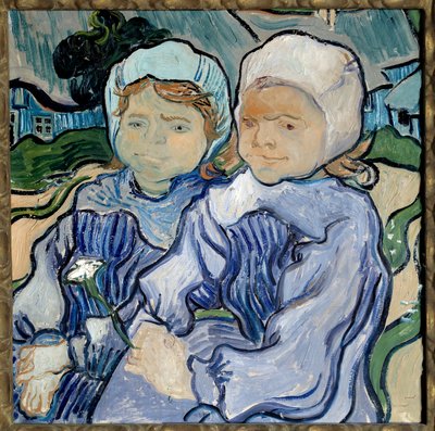 Portret van twee meisjes Schilderij door Vincent Van Gogh (1853-1890) 1890 Parijs, Musée d