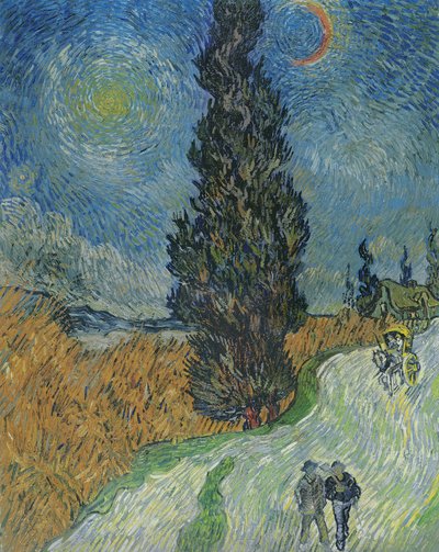Weg met Cipressen door Vincent van Gogh