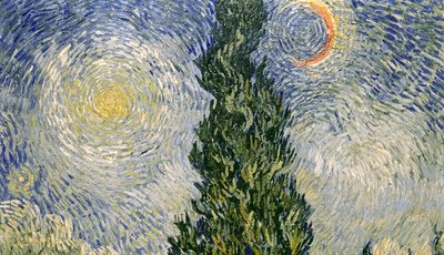 Weg met Cipressen door Vincent van Gogh