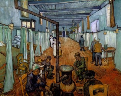 Slaapzaal in het ziekenhuis in Arles door Vincent van Gogh