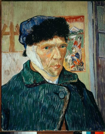 Zelfportret met verbonden oor door Vincent van Gogh