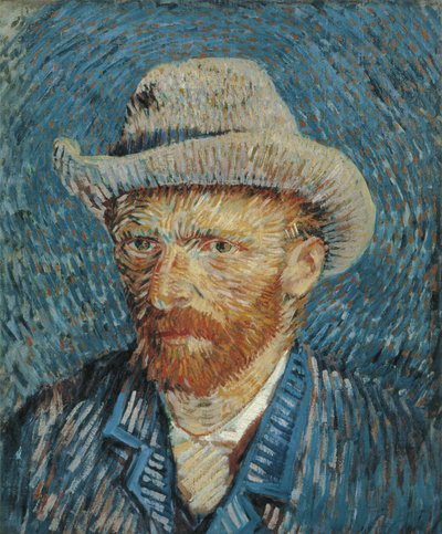 Zelfportret met Vilt Hoed, 1887-88 door Vincent van Gogh