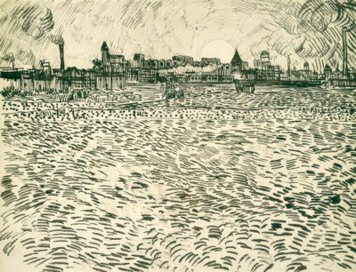 Zomeravond bij Arles door Vincent van Gogh