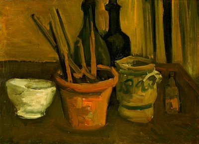 Stilleven van verfkwasten in een bloempot door Vincent van Gogh
