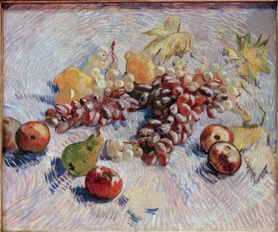 Stilleven met druiven, appels, citroenen en peer door Vincent van Gogh