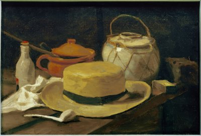 Stilleven met gele strohoed door Vincent van Gogh